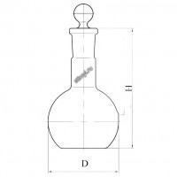 Колба П-1 с пробкой