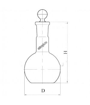 Колба П-1 с пробкой