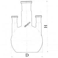 Колба П-1, 3 горловины