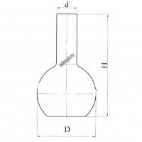 Колба П-2 без шлифа