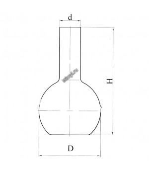 Колба П-2 без шлифа