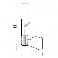 Колба L-образная с держателем