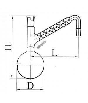 Колба с дефлегматором 250 мл (эскиз 2-162)