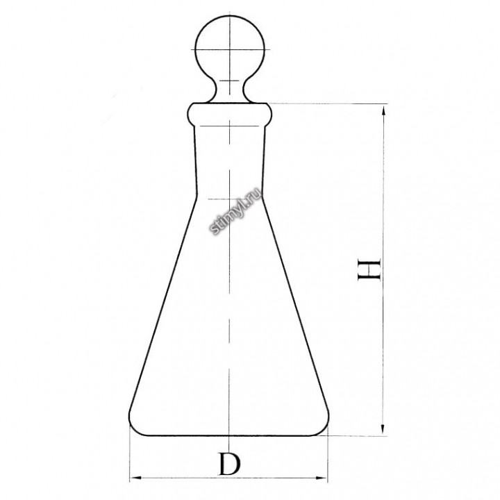 Колба КН-1 с пробкой ПМ